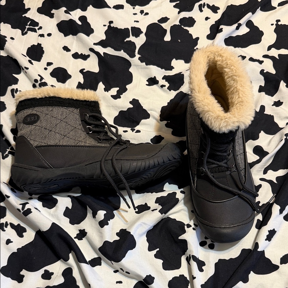 JBU Black Textured Sole Boots